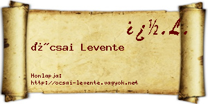 Ócsai Levente névjegykártya