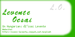 levente ocsai business card